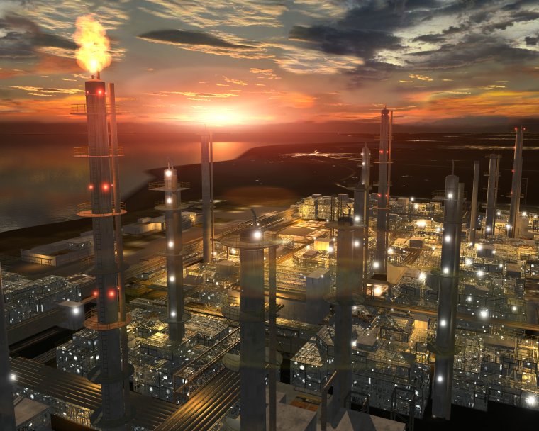 Large-Oil-Refinery-lit-up-at-night