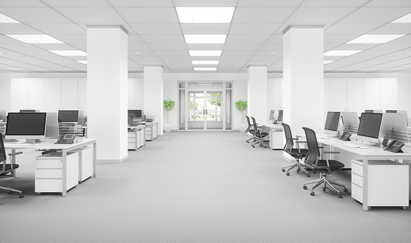 Clean-office-space-without-people